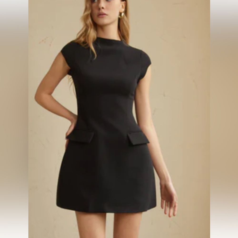 Black mini dress